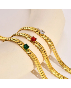 IG Style Simple Style Heart Shape Stainless Steel Plating Inlay Zircon 18K Gold Plated Necklace_colorza_3