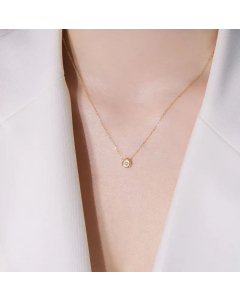 Fashion Flower Titanium Steel Plating Gold Plated Pendant Necklace