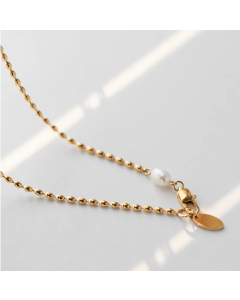 Fashion Water Droplets Titanium Steel Plating Gold Plated Pendant Necklace