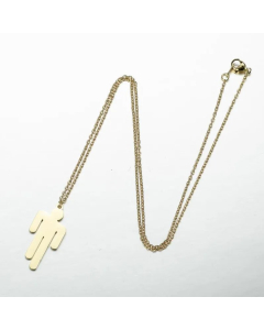Simple Style Cartoon Character Titanium Steel Plating Pendant Necklace