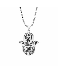 Casual Hip-Hop Simple Style Palm Stainless Steel Pendant Necklace