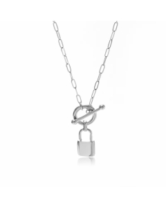 Streetwear Lock Stainless Steel Pendant Necklace