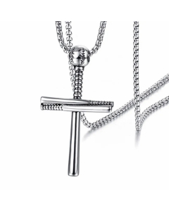 Hip-Hop Rock Streetwear Cross Stainless Steel Plating Pendant Necklace