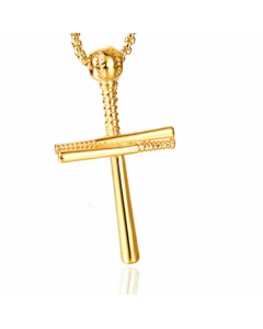 Hip-Hop Rock Streetwear Cross Stainless Steel Plating Pendant Necklace