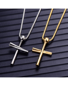 Hip-Hop Rock Streetwear Cross Stainless Steel Plating Pendant Necklace_colorza_3