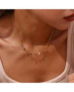 Basic Simple Style Classic Style Water Droplets Stainless Steel Plating 18K Gold Plated Necklace