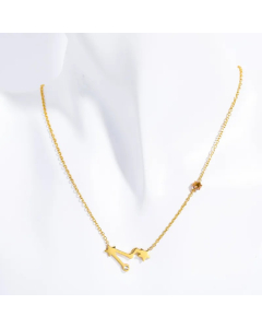 Vintage Style Simple Style Constellation Stainless Steel Titanium Steel Plating Inlay Birthstone Zircon 18K Gold Plated Pendant Necklace
