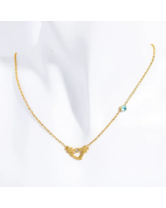 Vintage Style Simple Style Constellation Stainless Steel Titanium Steel Plating Inlay Birthstone Zircon 18K Gold Plated Pendant Necklace