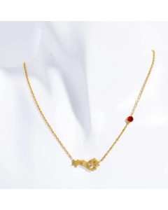Vintage Style Simple Style Constellation Stainless Steel Titanium Steel Plating Inlay Birthstone Zircon 18K Gold Plated Pendant Necklace