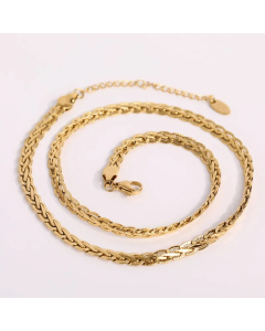 Hip-Hop Exaggerated Punk Solid Color Stainless Steel Plating 18K Gold Plated Necklace