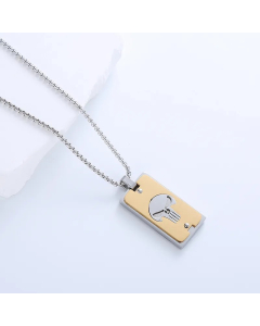 Casual Simple Style Cross Anchor Skull Stainless Steel Layered Carving Pendant Necklace