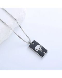Casual Simple Style Cross Anchor Skull Stainless Steel Layered Carving Pendant Necklace