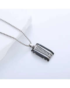Casual Simple Style Cross Anchor Skull Stainless Steel Layered Carving Pendant Necklace
