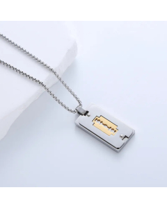 Casual Simple Style Cross Anchor Skull Stainless Steel Layered Carving Pendant Necklace