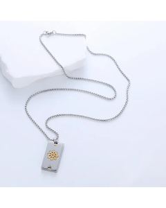 Casual Simple Style Cross Anchor Skull Stainless Steel Layered Carving Pendant Necklace