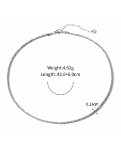 Steel Color Stainless Steel Plating 18K Gold Plated Necklace