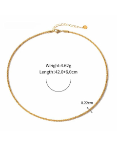 Gold Color Stainless Steel Plating 18K Gold Plated Necklace