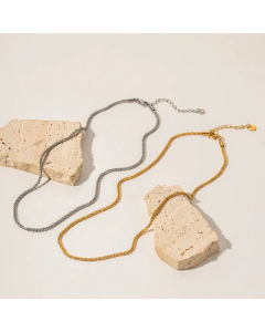 IG Style Solid Color Stainless Steel Plating 18K Gold Plated Necklace_colorza_4