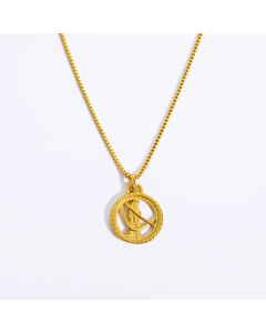 Casual Retro Simple Style Constellation Stainless Steel Plating Hollow Out Carving 18K Gold Plated Pendant Necklace