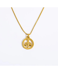 Casual Retro Simple Style Constellation Stainless Steel Plating Hollow Out Carving 18K Gold Plated Pendant Necklace