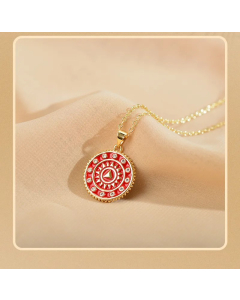 Simple Style Round Stainless Steel Copper Inlay Zircon Pendant Necklace