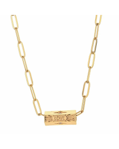 Retro Lady Letter Devil'S Eye Stainless Steel Copper Enamel Inlay Zircon Necklace