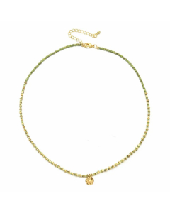 Casual Geometric Stainless Steel Seed Bead Irregular Plating Pendant Necklace