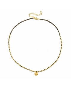Casual Geometric Stainless Steel Seed Bead Irregular Plating Pendant Necklace