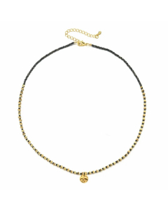 Casual Geometric Stainless Steel Seed Bead Irregular Plating Pendant Necklace