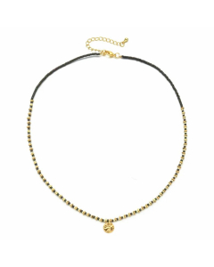 Casual Geometric Stainless Steel Seed Bead Irregular Plating Pendant Necklace