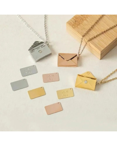 Casual Simple Style Envelope Stainless Steel Titanium Steel Polishing Plating Pendant Necklace_colorza_4