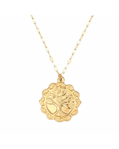 Casual Simple Style Sun Moon Tree Stainless Steel Polishing Plating Pendant Necklace
