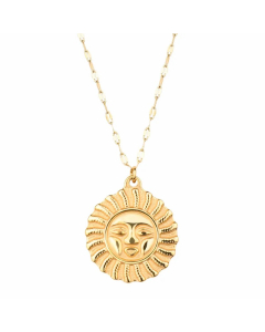 Casual Simple Style Sun Moon Tree Stainless Steel Polishing Plating Pendant Necklace