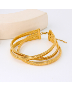 Punk Round Solid Color Stainless Steel Chain Choker