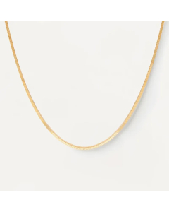Colorza Basic Retro Punk Solid Color Stainless Steel Plating 18K Gold Plated Necklace