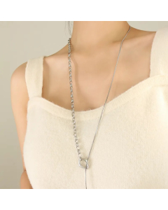 Simple Style Geometric Titanium Steel Toggle Plating 18K Gold Plated Long Necklace
