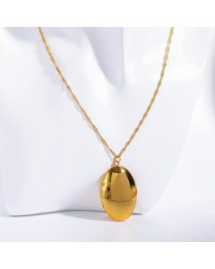 Minimalism Heart Shape Stainless Steel Plating 18K Gold Plated Pendant Necklace
