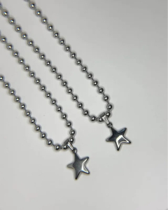 Hip-Hop Simple Style Star Titanium Steel Pendant Necklace