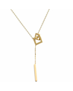 Simple Style Solid Color Titanium Steel Plating 18K Gold Plated Necklace