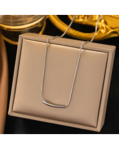 IG Style Simple Style Solid Color Titanium Steel Plating 18K Gold Plated Necklace