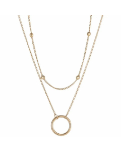 IG Style Solid Color Titanium Steel Plating 18K Gold Plated Necklace