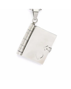 Vintage Style Commute Square Stainless Steel Plating Carving 18K Gold Plated Pendant Necklace