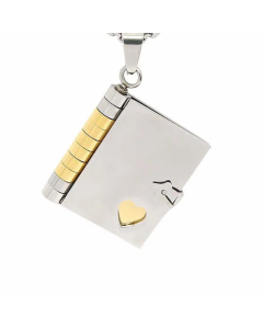 Vintage Style Commute Square Stainless Steel Plating Carving 18K Gold Plated Pendant Necklace