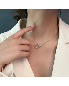 Simple Style Heart Shape Stainless Steel Plating 18K Gold Plated Pendant Necklace