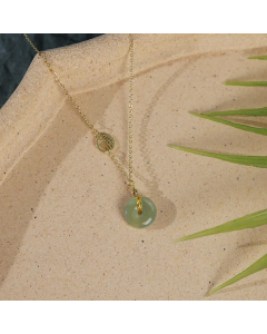 Korean Style Solid Color Titanium Steel Plating 18K Gold Plated Necklace