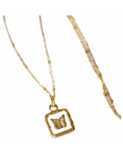 Simple Style Butterfly Titanium Steel Plating 18K Gold Plated Necklace