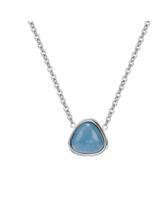 Elegant Streetwear Geometric Stainless Steel Titanium Steel Inlay Natural Stone Pendant Necklace