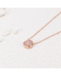 Elegant Streetwear Geometric Stainless Steel Titanium Steel Inlay Natural Stone Pendant Necklace