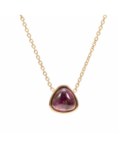 Elegant Streetwear Geometric Stainless Steel Titanium Steel Inlay Natural Stone Pendant Necklace