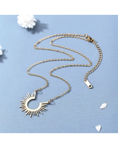 Simple Style U Shape Titanium Steel Plating Pendant Necklace